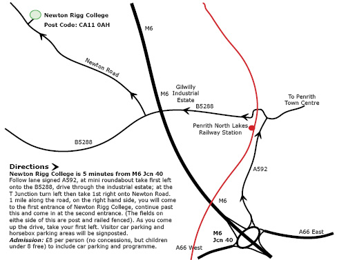 Map to Northern Stallion Showcase